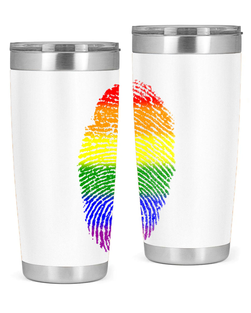 Rainbow Finger print 10#- lgbt- Tumbler
