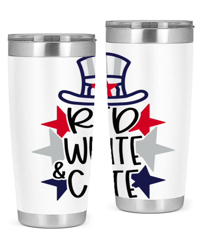 Red White Cute Style 169#- Fourt Of July- Tumbler