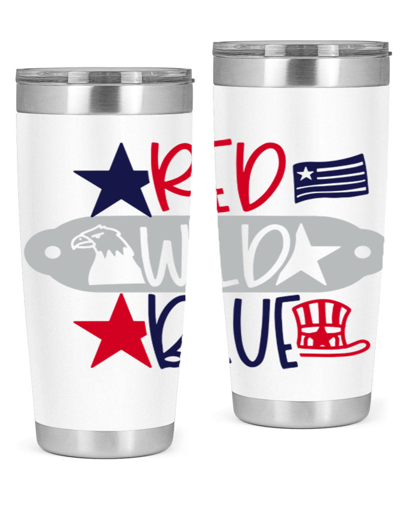 Red Wild Blue Style 171#- Fourt Of July- Tumbler