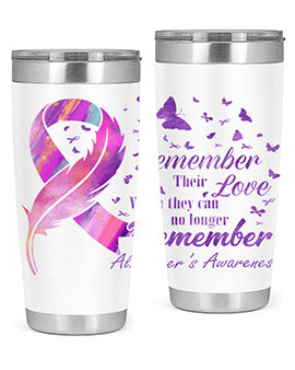 Remember heir Love Alzheimer Awareness 213#- alzheimers- Tumbler