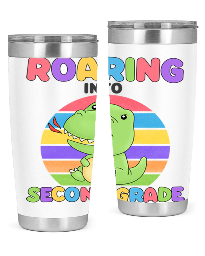 Roaring to 2nd Grade Trex 23#- second grade- Tumbler
