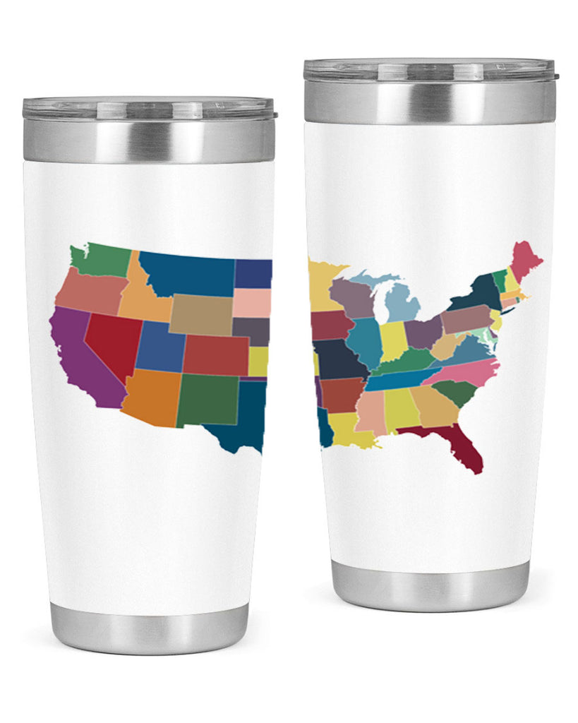Separate Color Map Style 73#- Fourt Of July- Tumbler