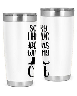 Sorry I Have Plans Style 105#- cat- Tumbler