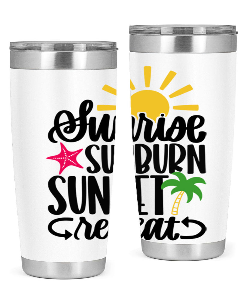 Sunrise Sunburn Sunset Repeat Style 16#- summer- Tumbler