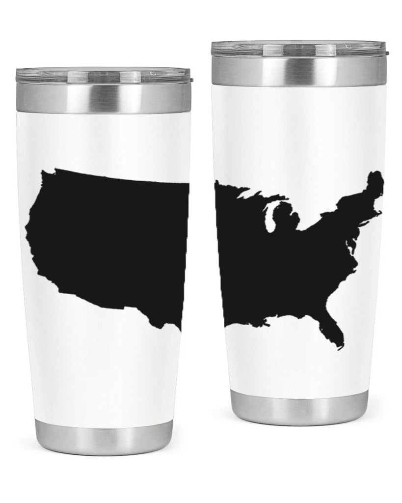 USA Solid Map Style 76#- Fourt Of July- Tumbler