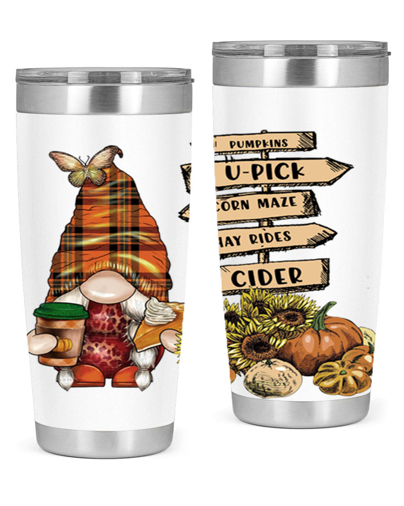 VintageFallGnome 625#- fall- Tumbler