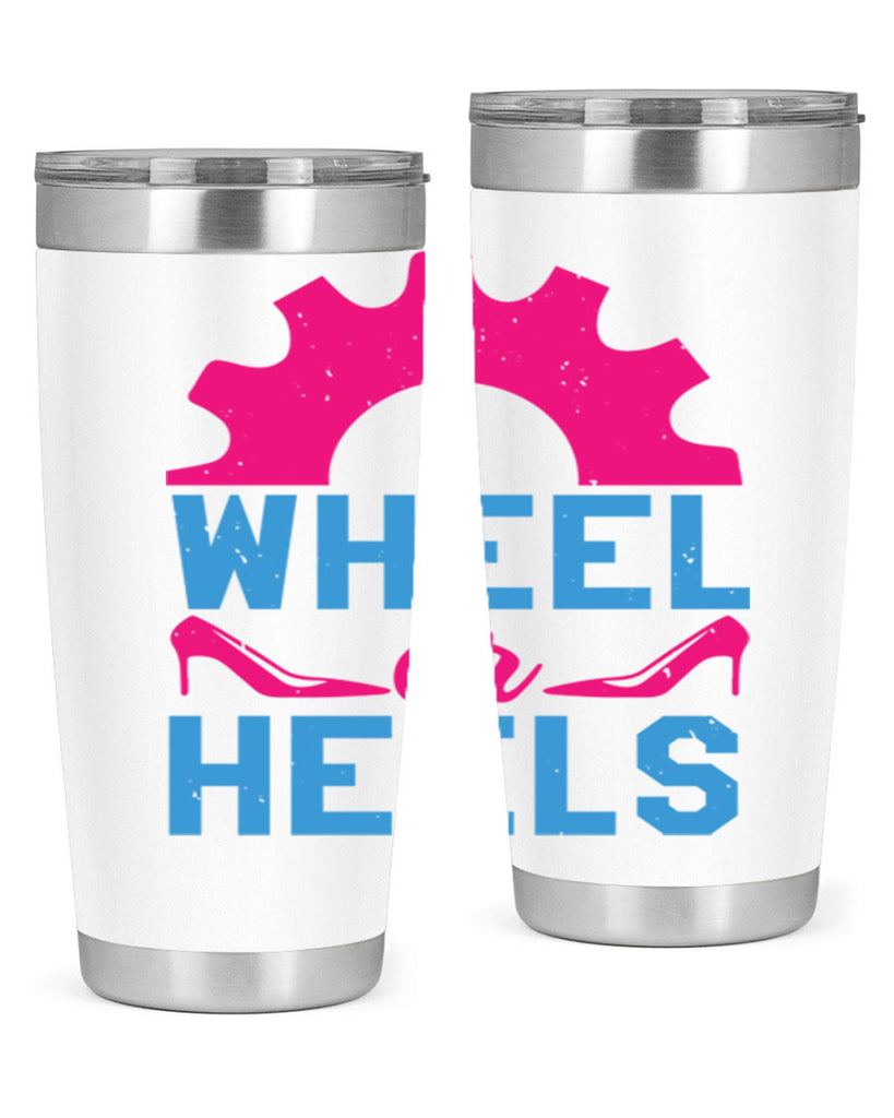 Wheel or Heels Style 8#- baby shower- tumbler