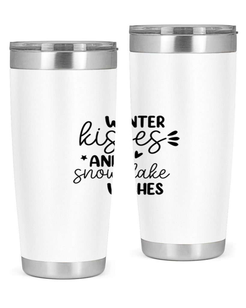 Winter Kisses And Snowflake Wishes 516#- winter- Tumbler