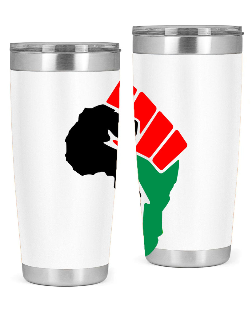 african power fist 274#- black words phrases- Cotton Tank