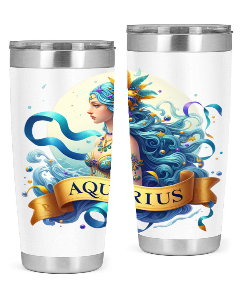 aquarius 84#- zodiac- Tumbler