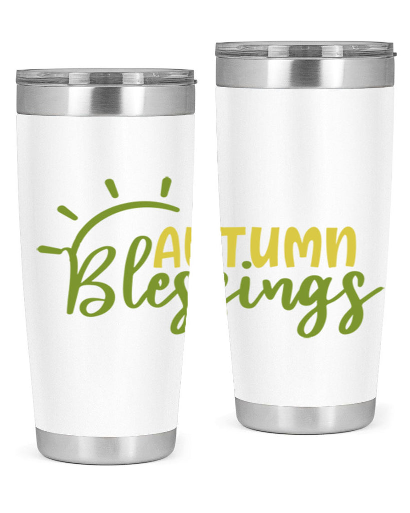 autumn blessings 66#- thanksgiving- Tumbler