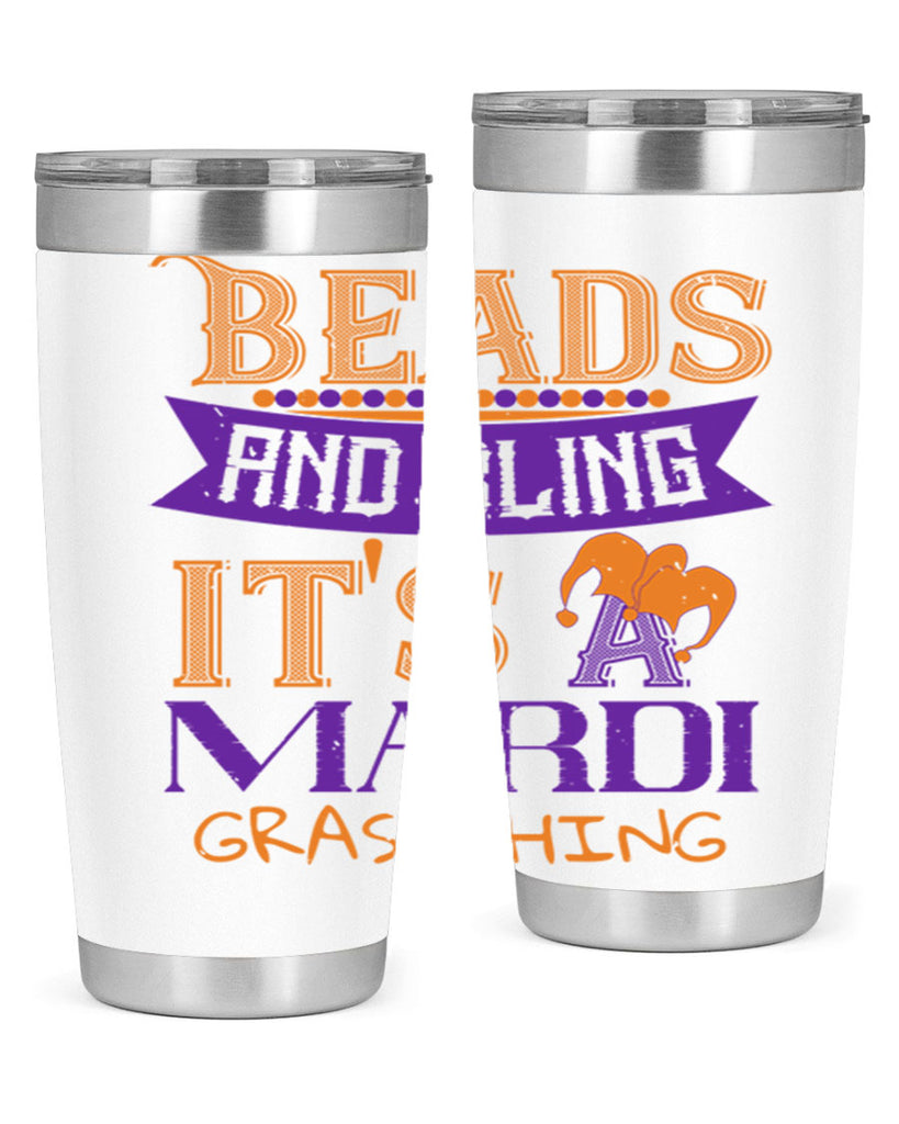 beads and bling its a mardi gras thing 51#- mardi gras- Tumbler