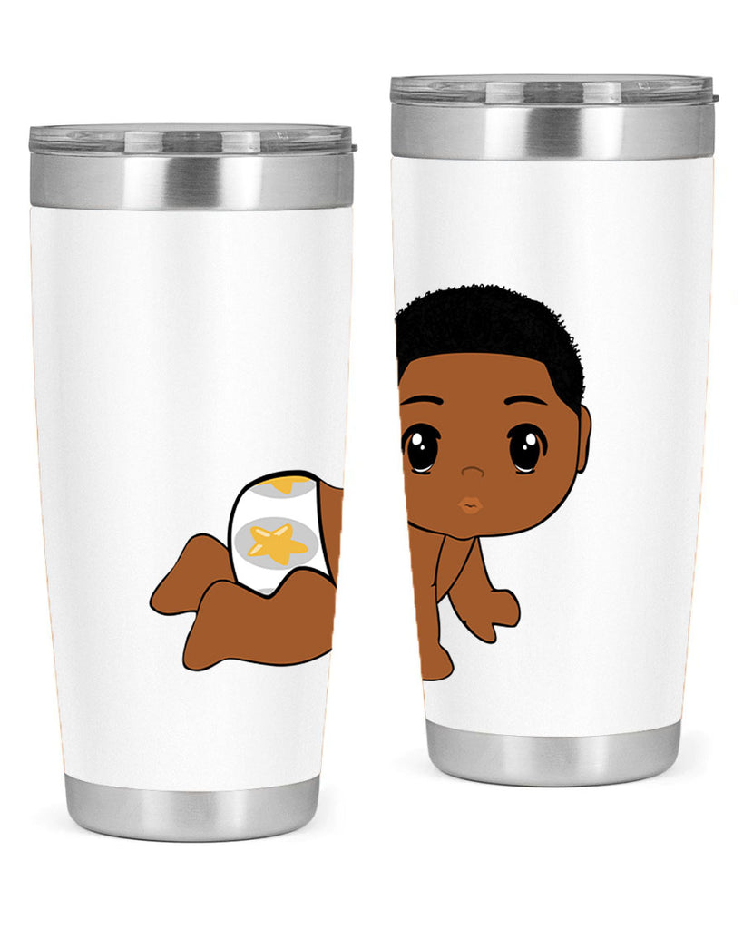 black baby boy 3#- black men - boys- tumbler
