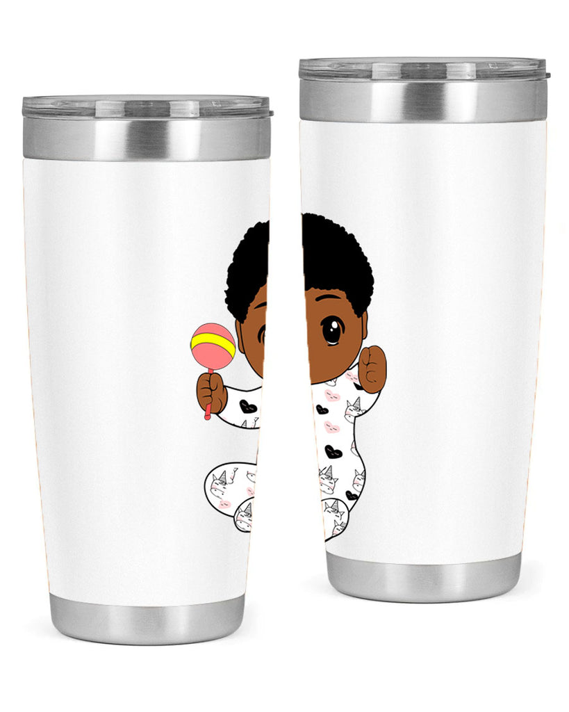 black baby boy 7#- black men - boys- tumbler