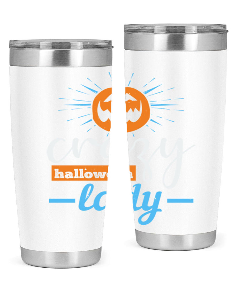 crazy halloween lady 118#- halloween- Tumbler