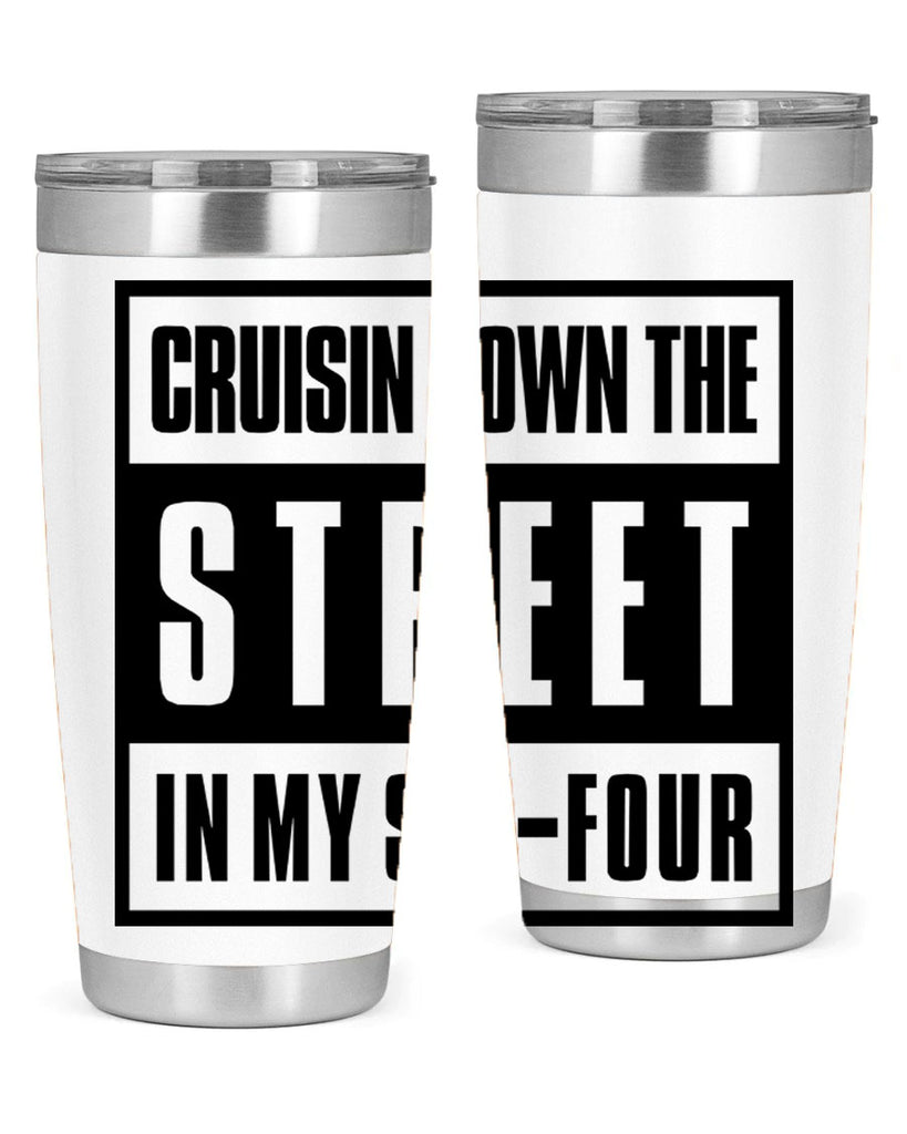 cruisin down the street 181#- black words phrases- Cotton Tank