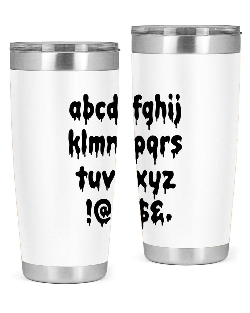 dripping lowercase 162#- black words phrases- Cotton Tank