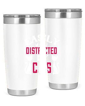 easily distracted by cats Style 46#- cat- Tumbler