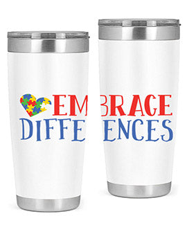 embrace differences Style 13#- autism- Tumbler