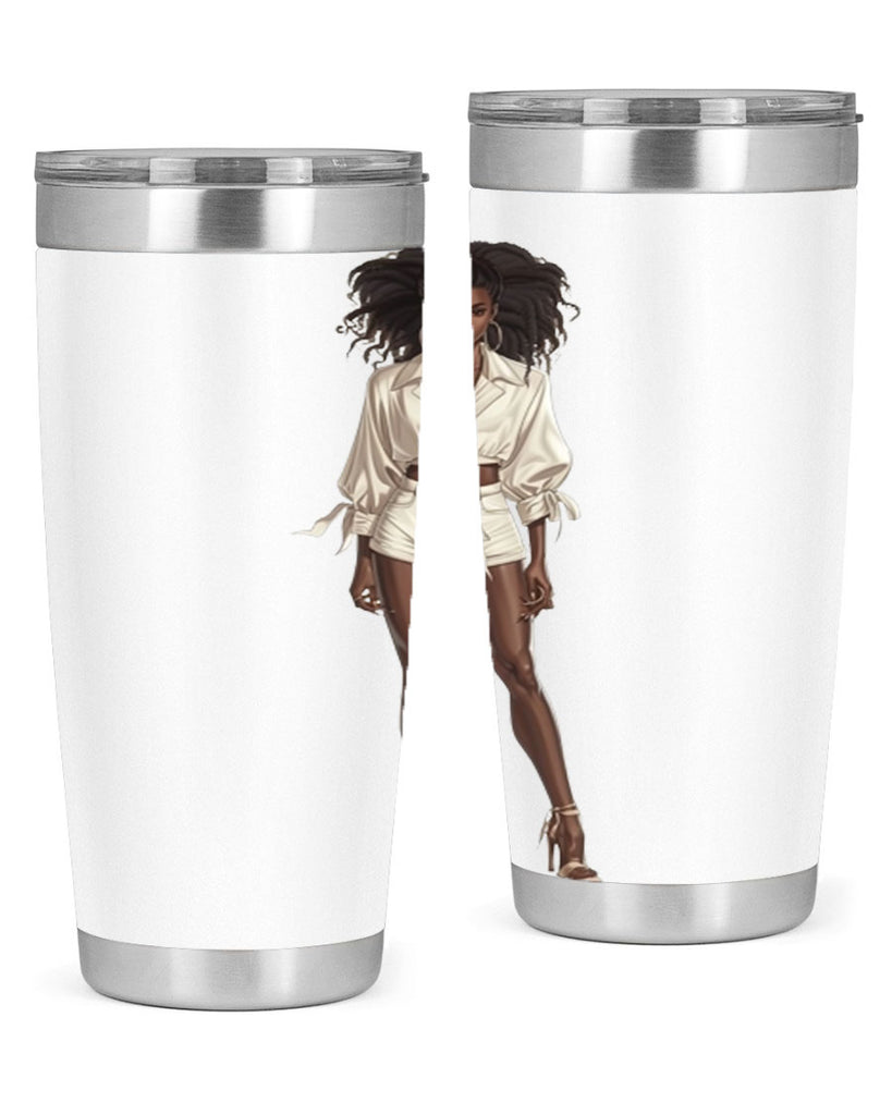 fashion girl in white 77#- fashion- Cotton Tank