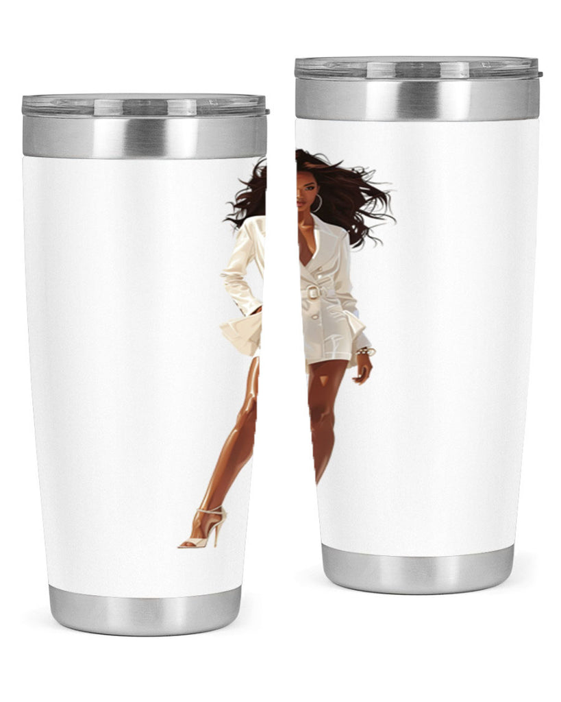 fashion girl in white 86#- fashion- Cotton Tank