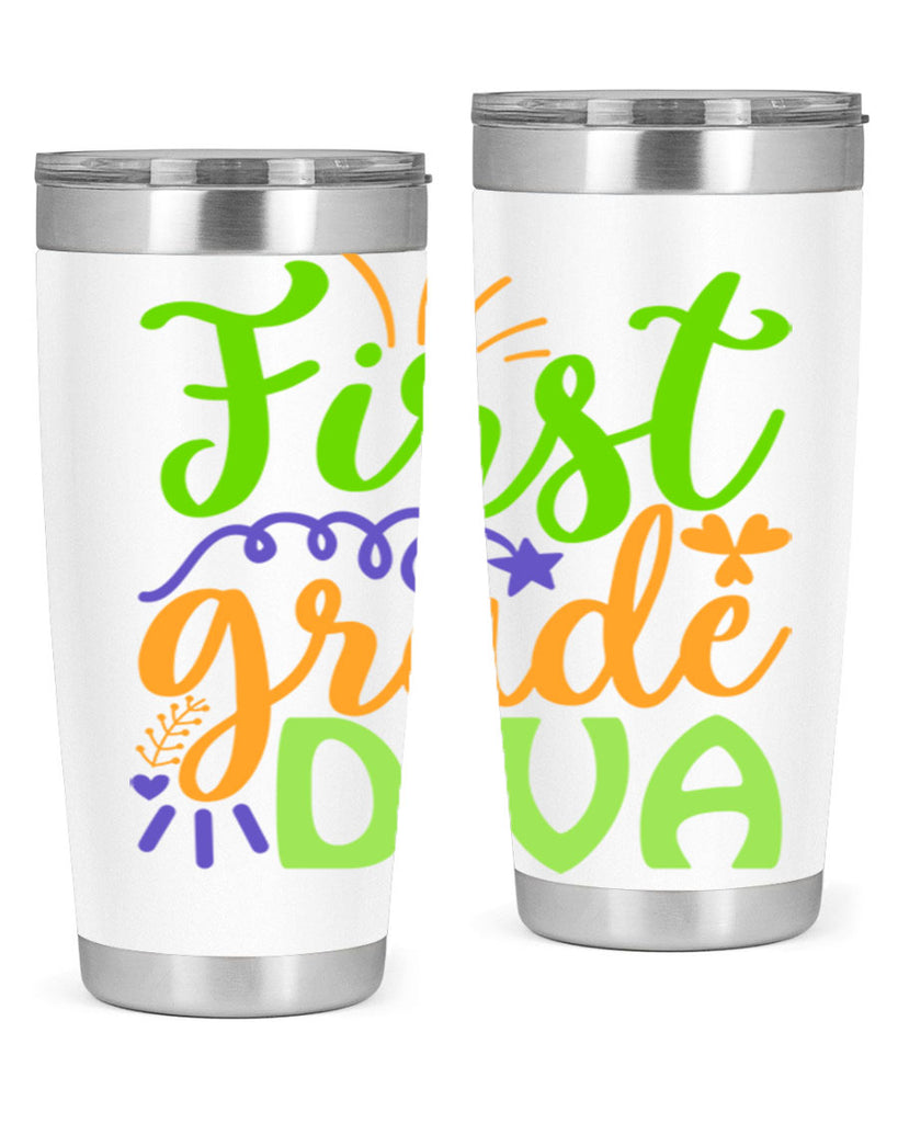 first grade diva 21#- mardi gras- Tumbler