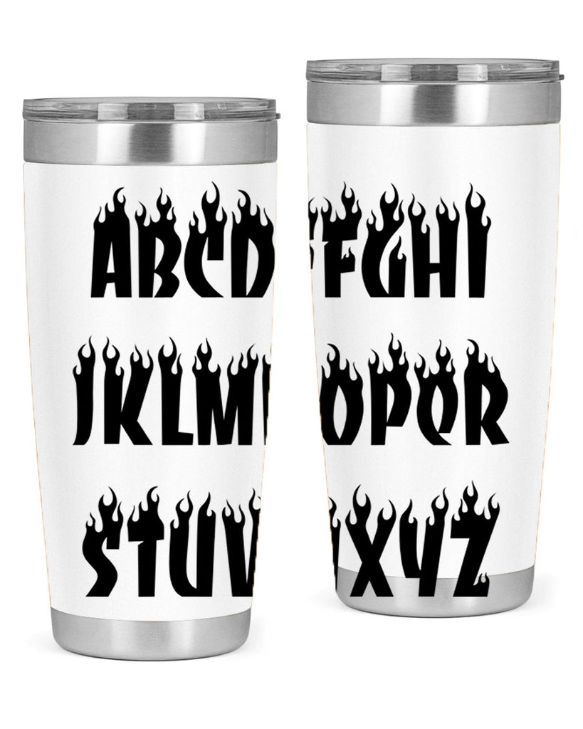 flame font 153#- black words phrases- Cotton Tank