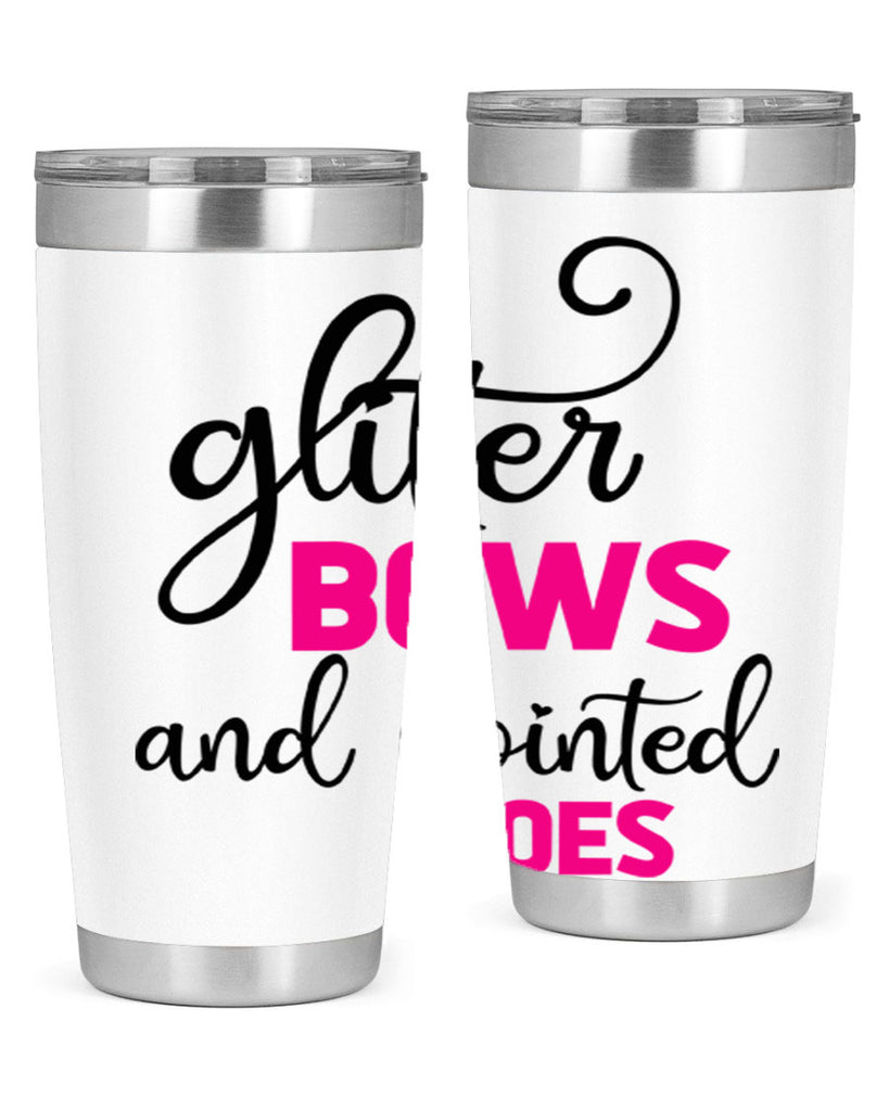 glitter bows and pointed toes 41#- ballet- Tumbler