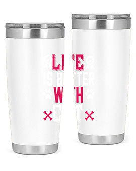 life is better with cat Style 65#- cat- Tumbler