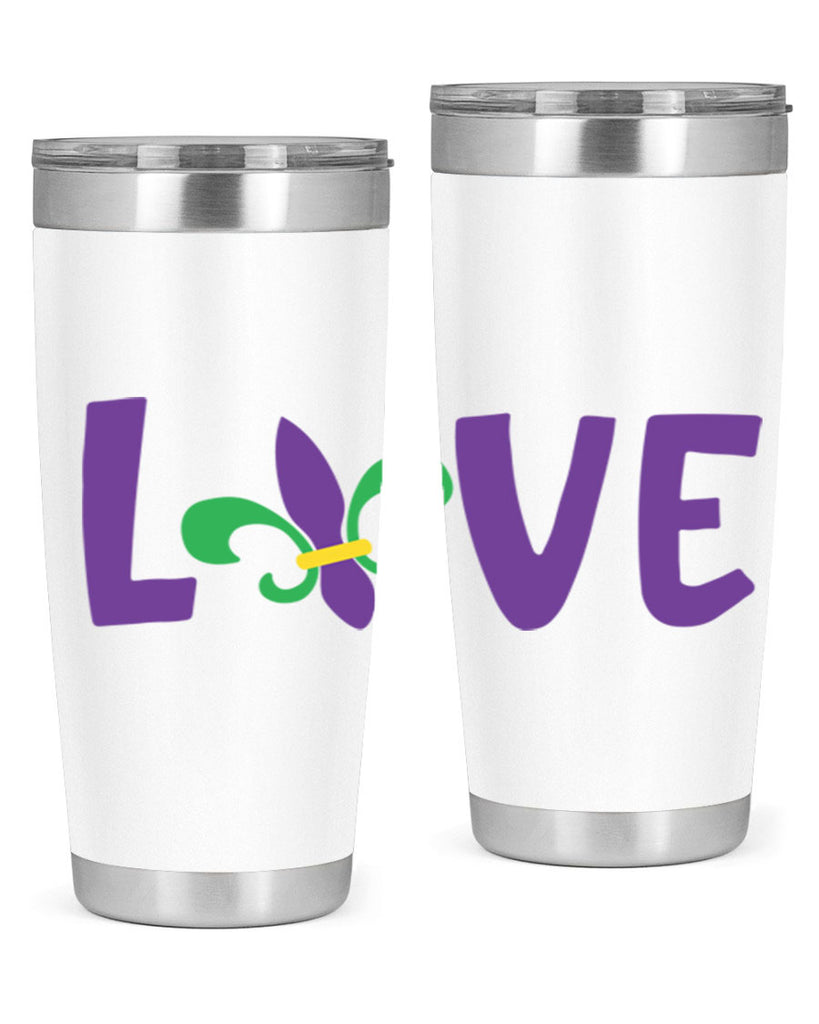 love 80#- mardi gras- Tumbler
