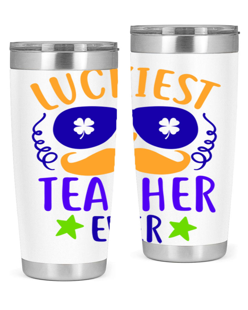 luckiest teacher ever 14#- mardi gras- Tumbler