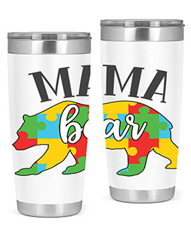 mama bear Style 32#- autism- Tumbler