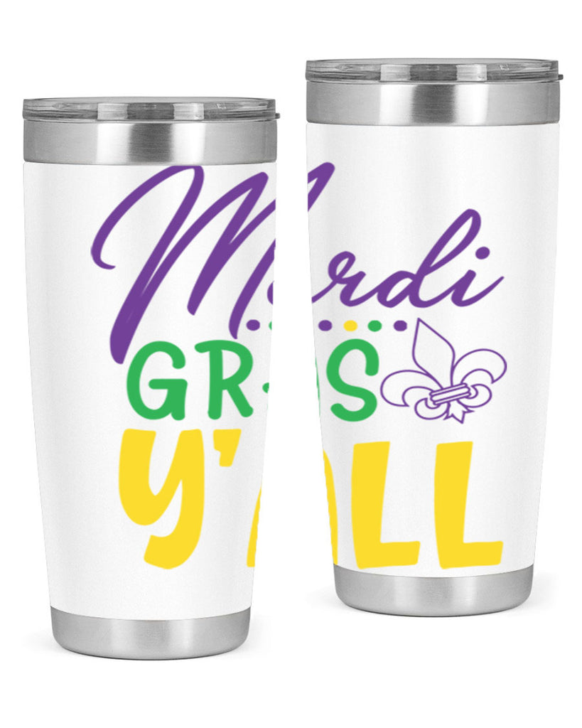 mardi gras yall 77#- mardi gras- Tumbler