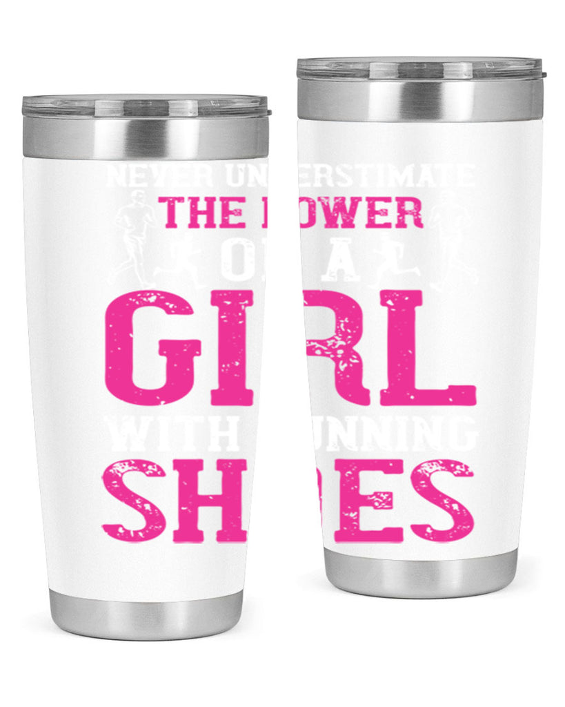 never understimate the power of a girl with running shoes 29#- running- Tumbler