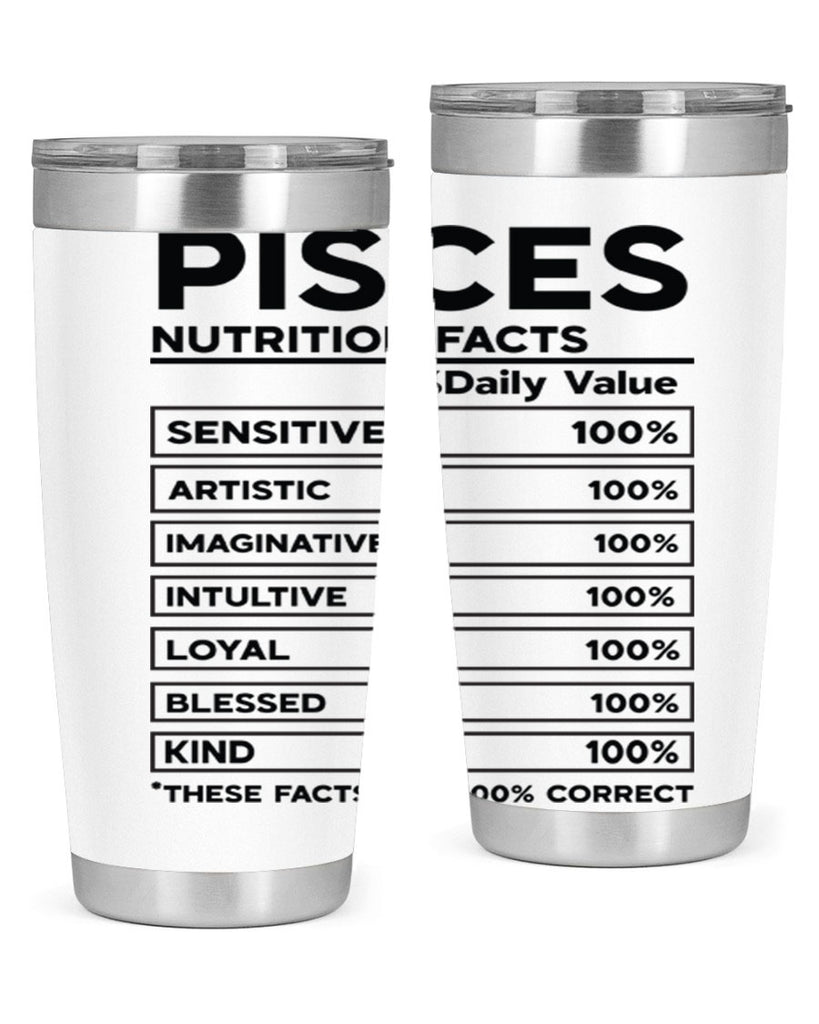 pisces Nutrition Facts 367#- zodiac- Tumbler