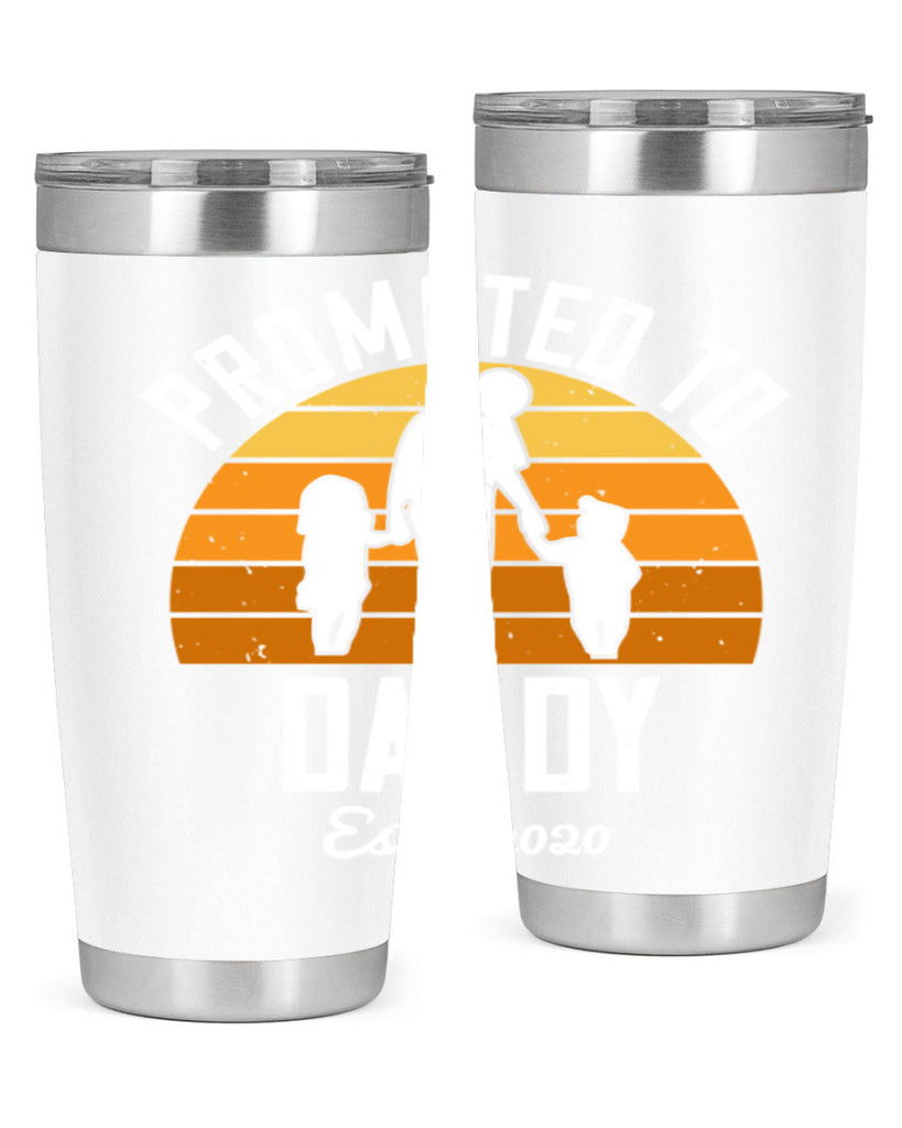 promoted to daddy est 187#- fathers day- Tumbler