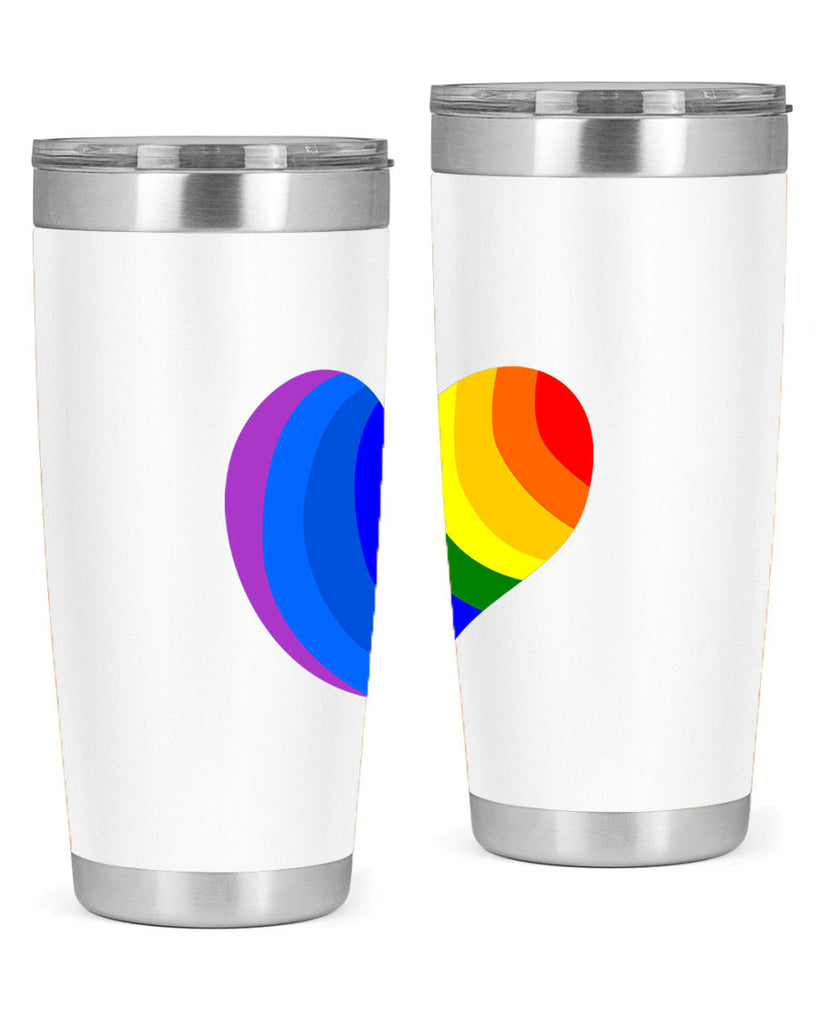 rainbow heart wavy 7#- lgbt- Tumbler