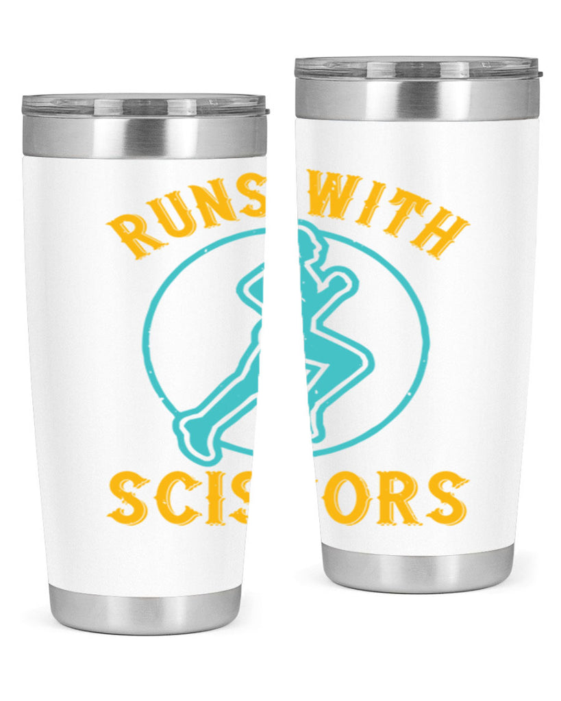 run with sclssors 25#- running- Tumbler