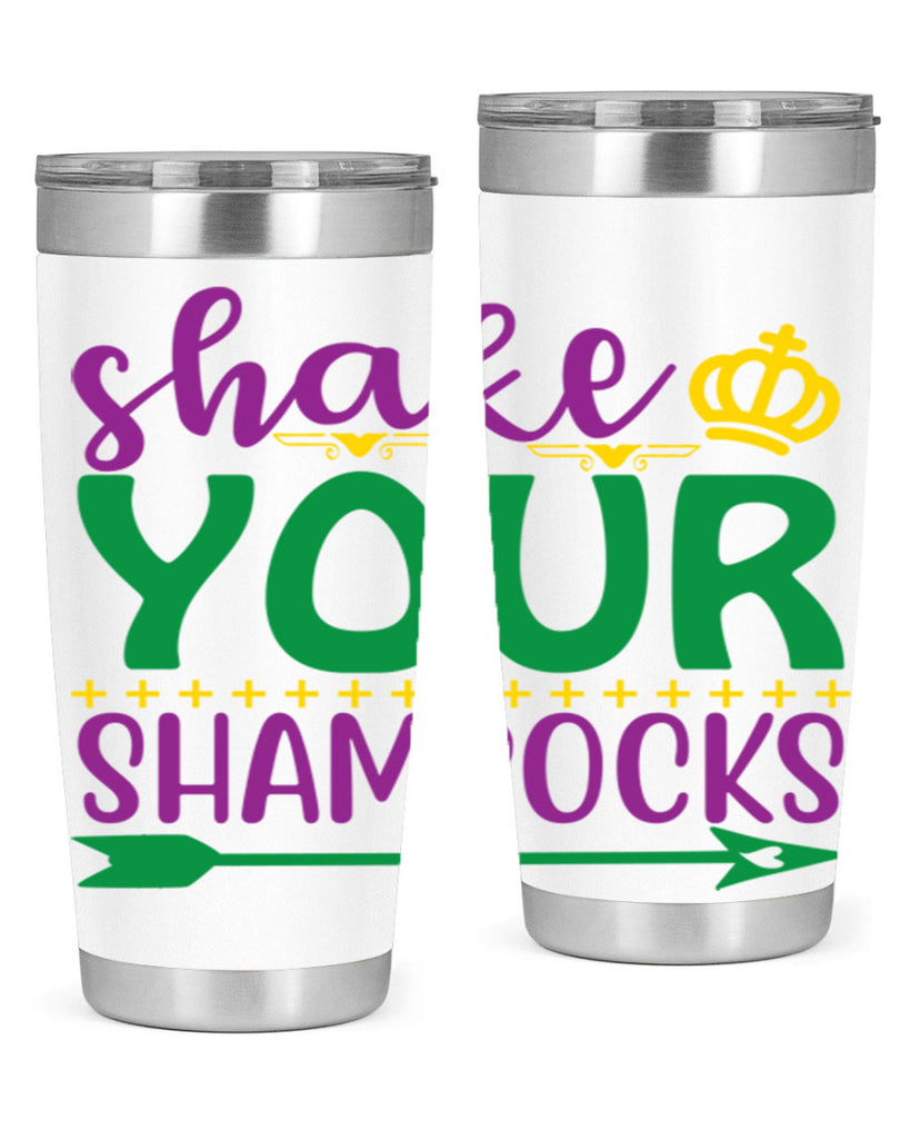 shake your shamrocks 2#- mardi gras- Tumbler