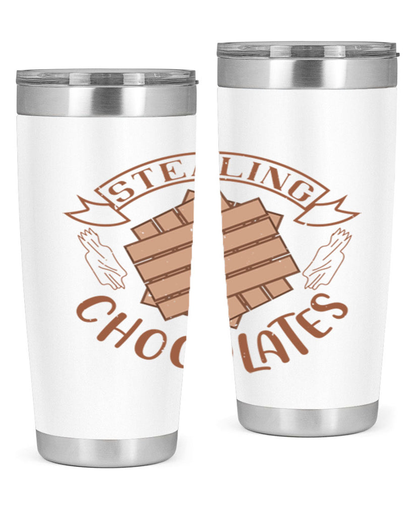 stealing chocolates 20#- chocolate- Tumbler
