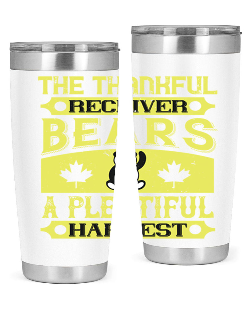 the thankful receiver bears a plentiful harvest 2#- thanksgiving- Tumbler