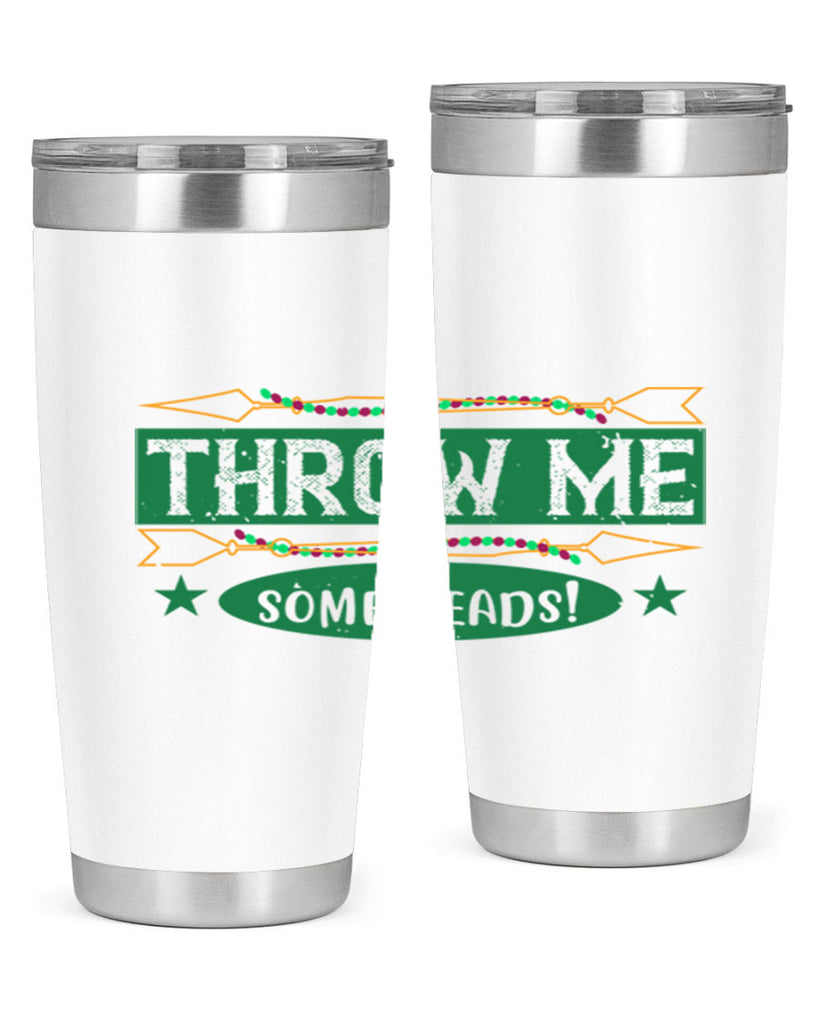 throw me some beads 34#- mardi gras- Tumbler