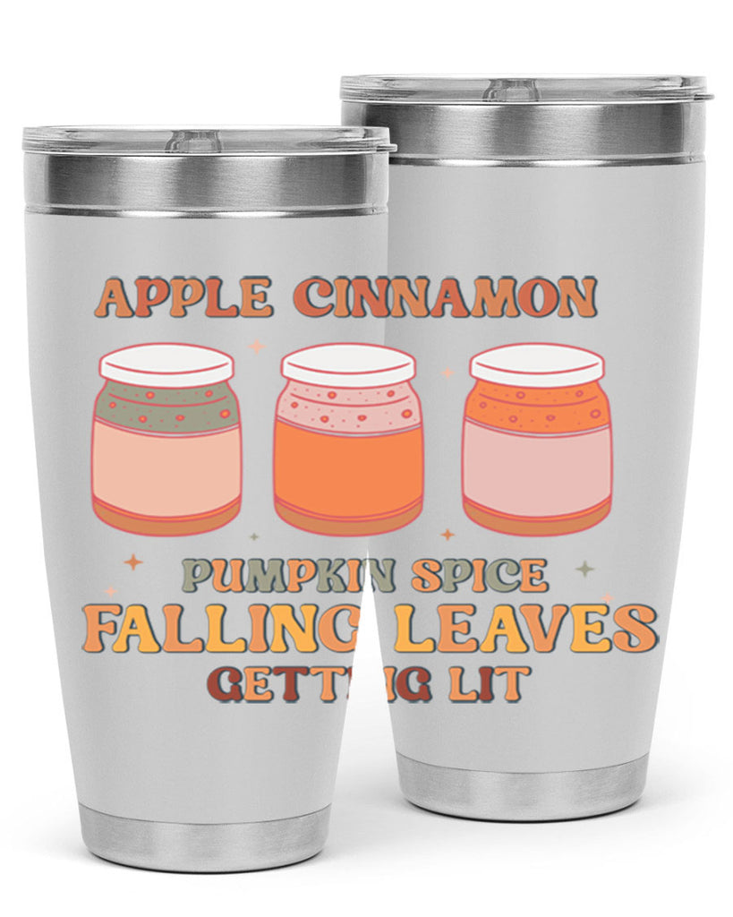 Apple Cinnamon Pumpkin Spice Falling Leaves Getting Lit 12#- fall- Tumbler