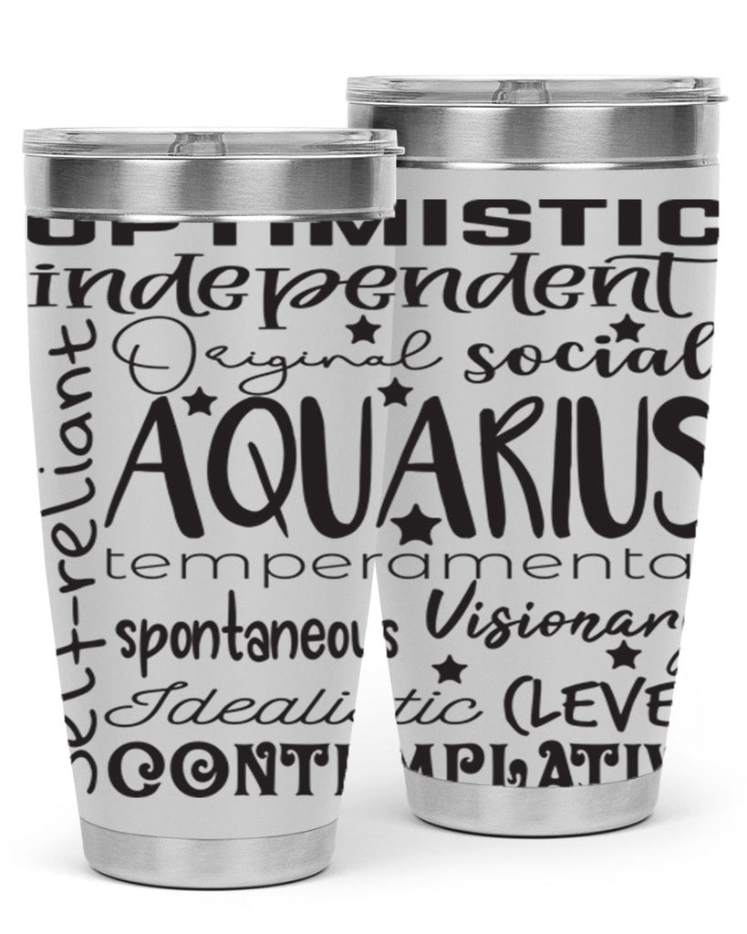 Aquarius 563#- zodiac- Tumbler
