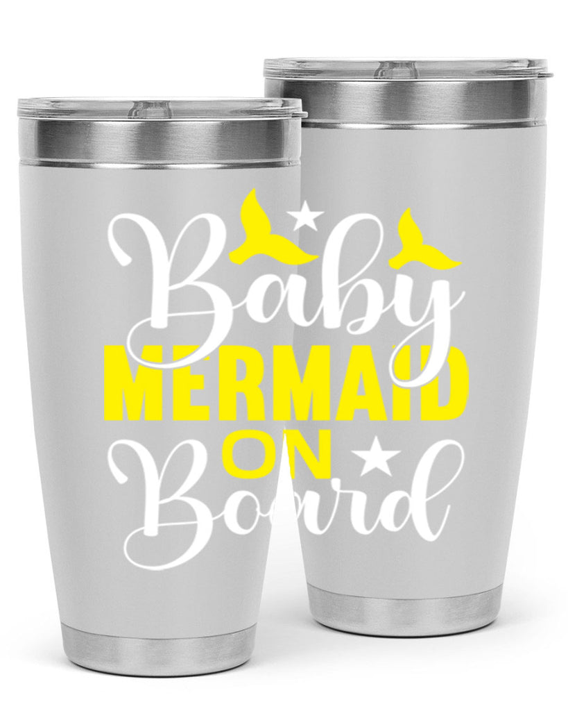 Baby Mermaid on Board 21#- mermaid- Tumbler