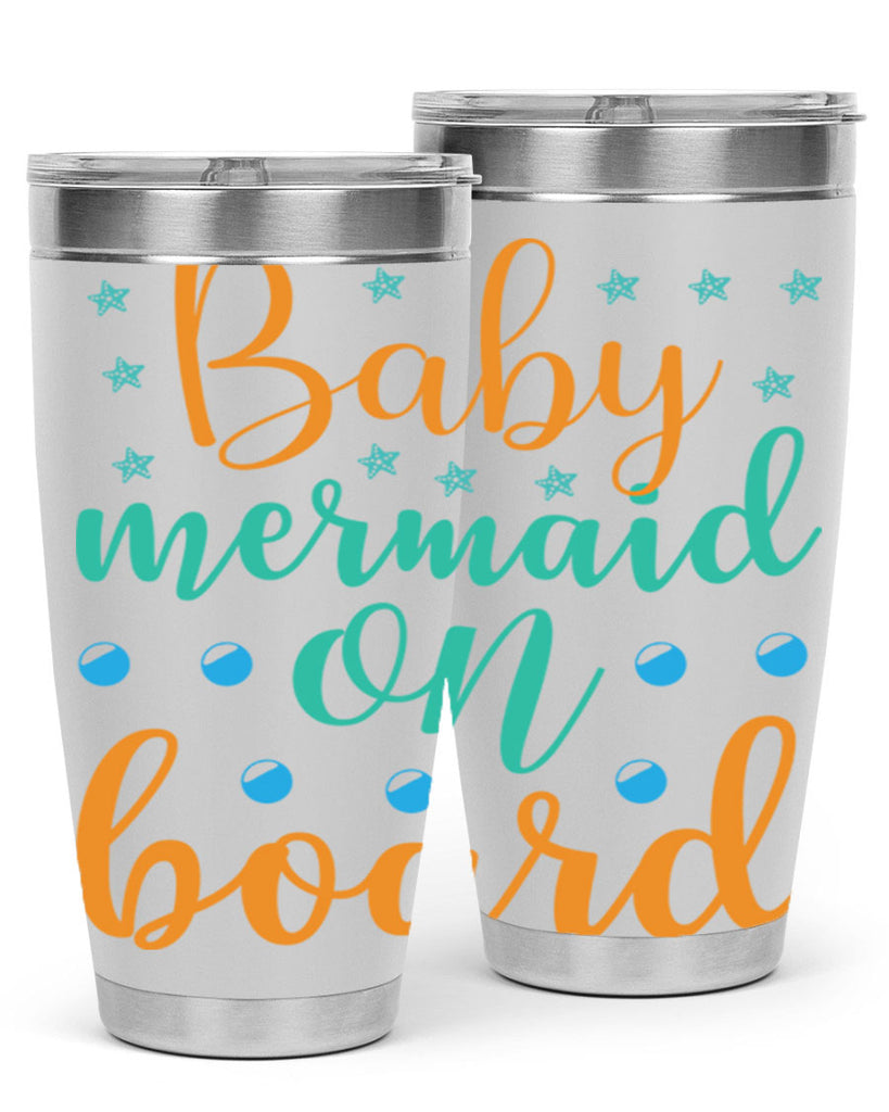 Baby Mermaid on Board 40#- mermaid- Tumbler
