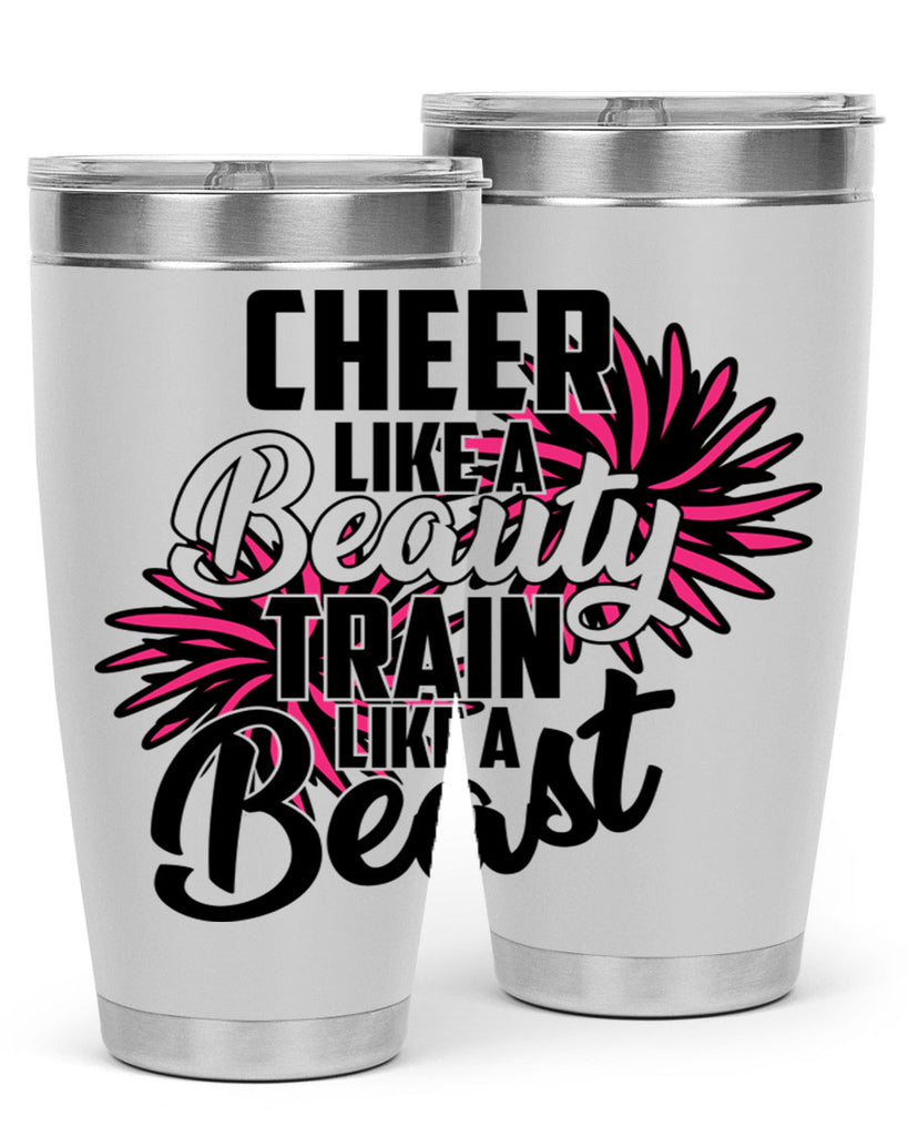 Cheer like a Beauty Train like a Beast 1388#- cheer- Tumbler