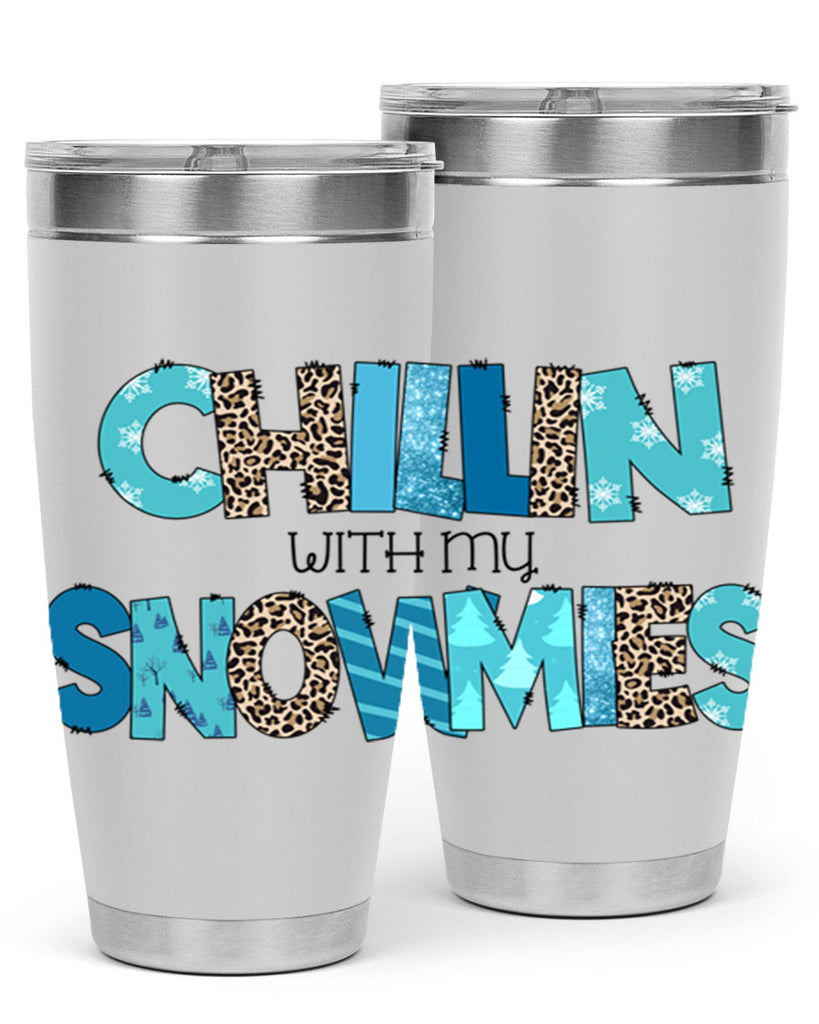Chillin with my snowmies 43#- winter- Tumbler