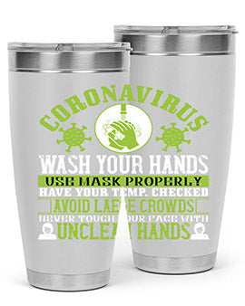 Coronavirus Wash Your Hands Use Style 1#- corona virus- Tumbler