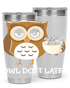 Do It Later funny Cute A TurtleRabbit 4#- owl- Tumblers